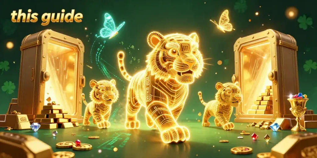 Engage with this guide to discover the dazzling casino universe alongside a golden tiger and gems.