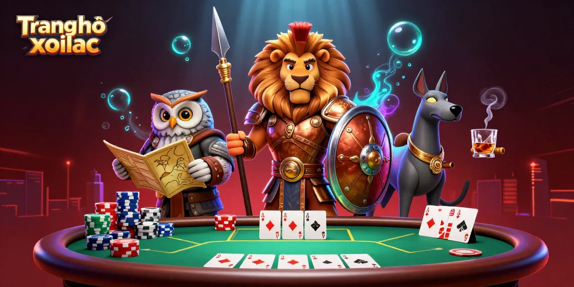 Experience thrilling poker action on Trang chủ xoilac with vibrant characters and dynamic game elements.