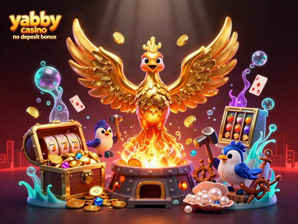 Claim your victories with the yabby casino no deposit bonus in a vibrant 3D scene packed with golden treasures.