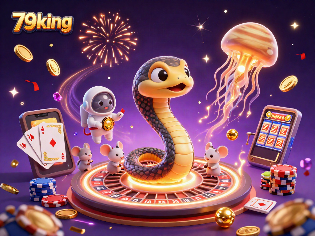 79king enhances gaming fun with astronaut mice betting on roulette in a cosmic casino scene.