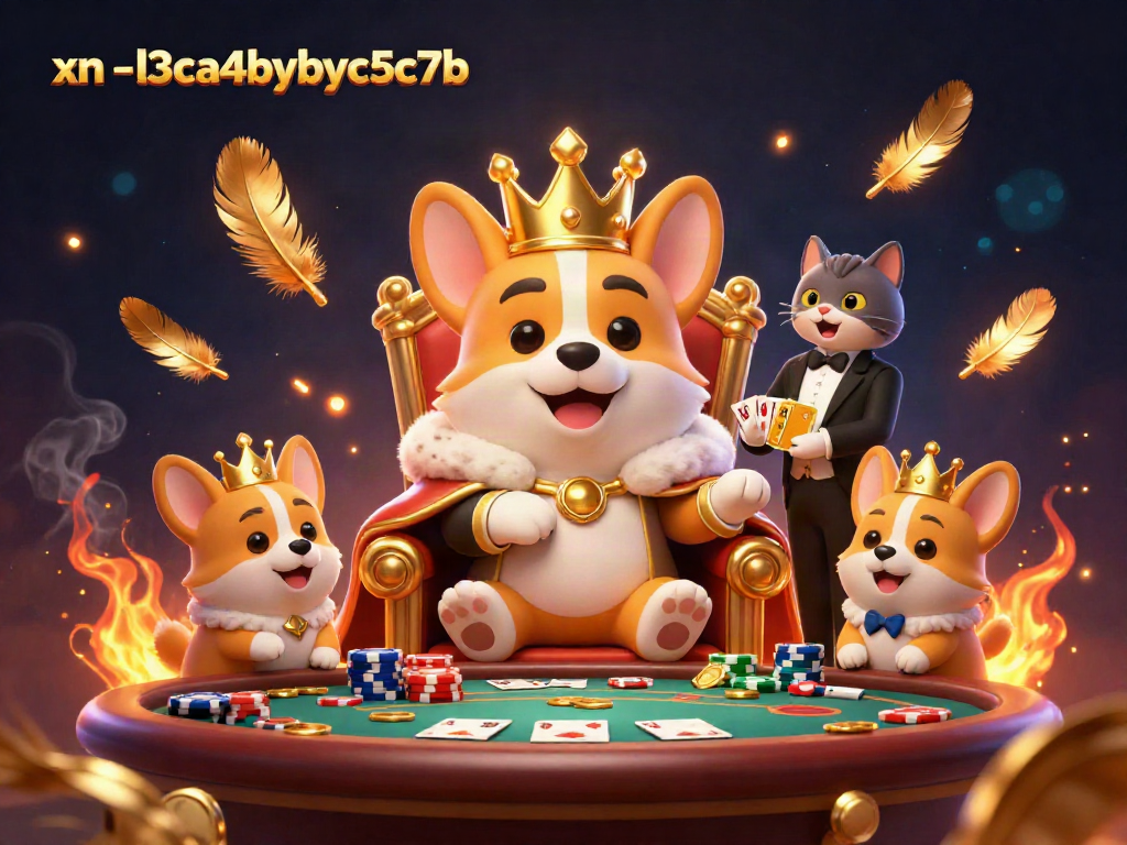 Lively scene showcasing xn--l3ca4bybyc5c7b with a royal corgi at a poker table, presenting winning strategies.
