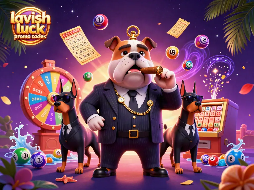Winning with lavish luck promo codes: A vibrant casino scene full of fun and excitement.
