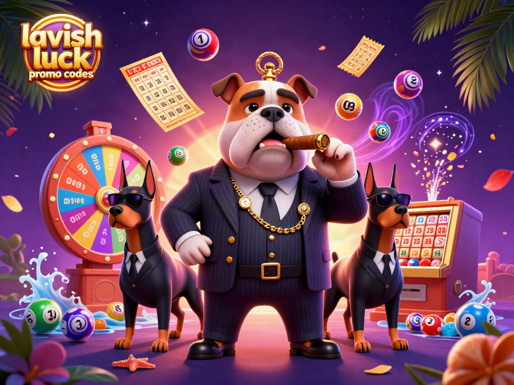 Winning with lavish luck promo codes: A vibrant casino scene full of fun and excitement.