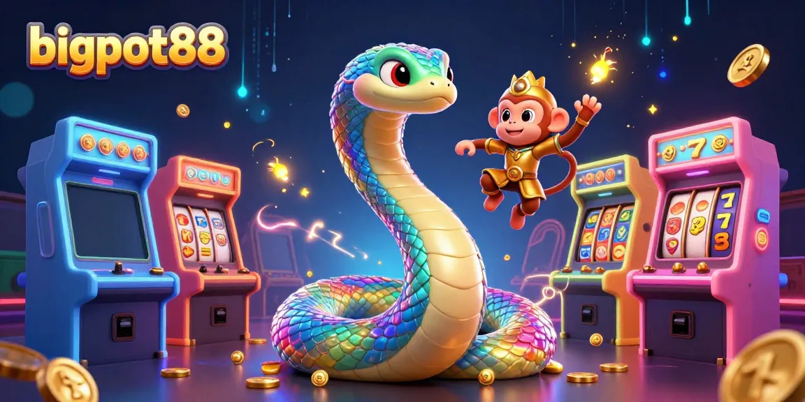 Engage with bigpot88's dynamic gameplay, featuring a colorful scene of adventure and jackpots.