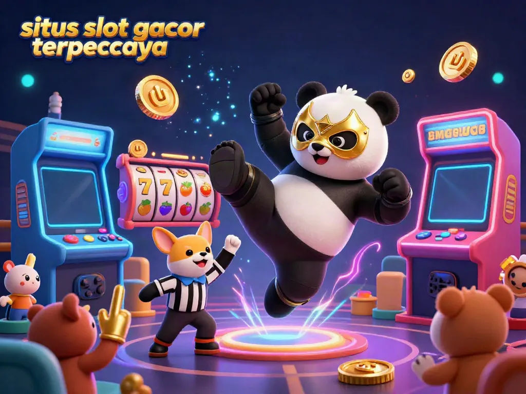 Experience the thrill of winning at situs slot gacor terpercaya with our vibrant casino-themed illustration featuring exciting game elements.