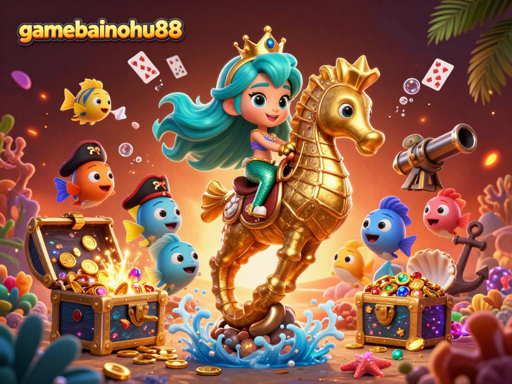 Experience thrilling adventures in gamebainohu88 as colorful characters navigate treasure-filled depths.