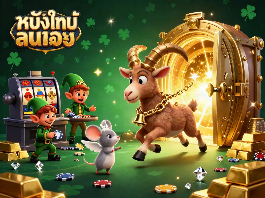 Experience thrilling gameplay at the festive casino while discovering หนังใหม่ชนโรง with exciting slot games and vibrant characters.