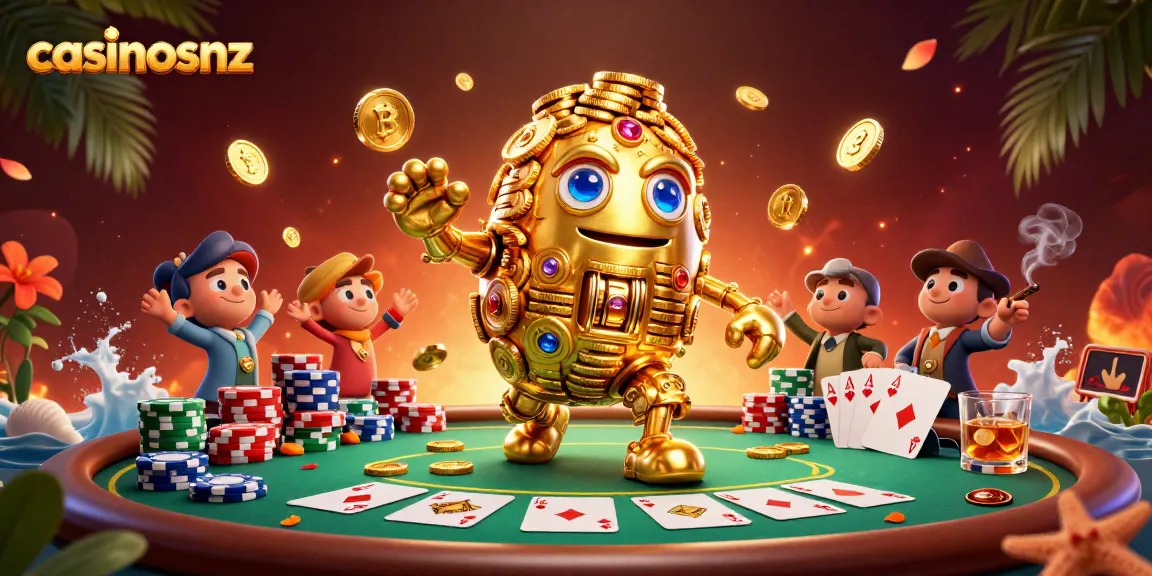 Engage in thrilling gameplay at casinosnz with dynamic poker action featuring golden golem.