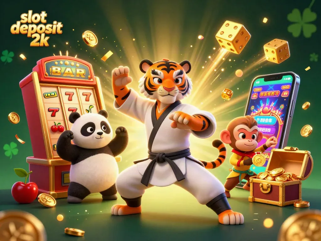 Engage with thrilling gameplay through slot deposit 2k showcasing animated characters and casino elements.
