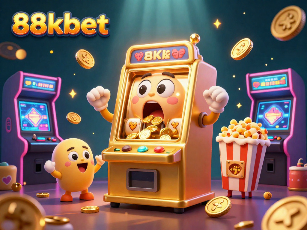 Experience the excitement of winning at 88kbet with a lively slot machine hitting the jackpot!