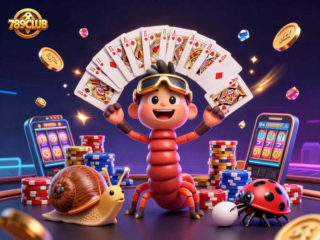 Experience thrilling gameplay at 789CLUB with vibrant casino elements and dynamic characters!