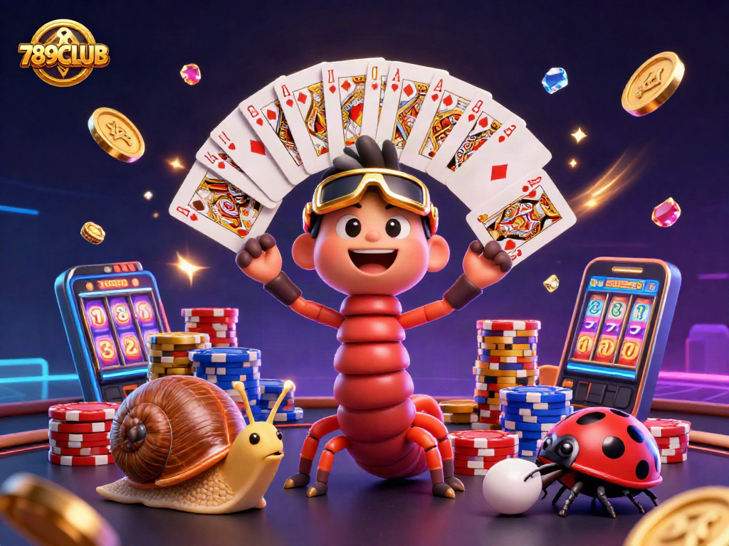 Experience thrilling gameplay at 789CLUB with vibrant casino elements and dynamic characters!