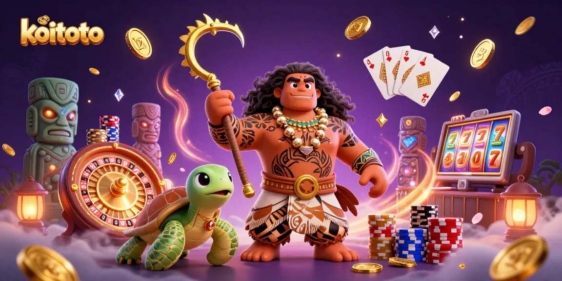 Koitoto demigod hawk winning in a vibrant casino scene full of coins, cards, and excitement