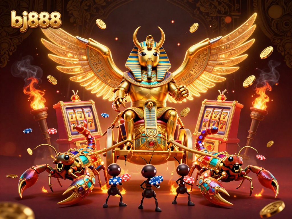 Play exciting games at bj888 with our thrilling casino characters and vibrant slot machine visuals.