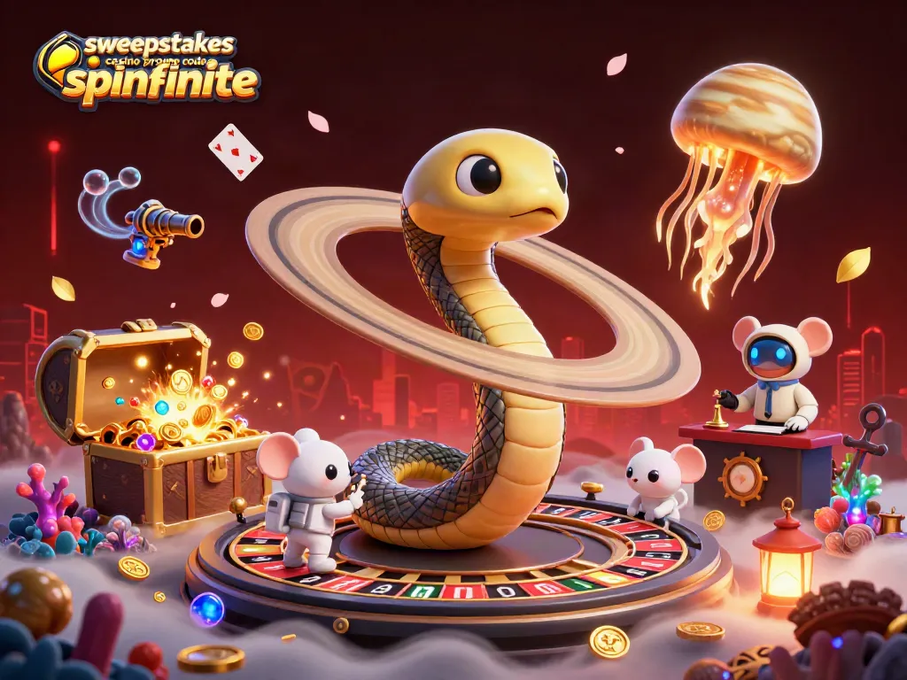 Engage with sweepstakes casino promo code spinfinite and explore vibrant gaming action in a cosmic setting.