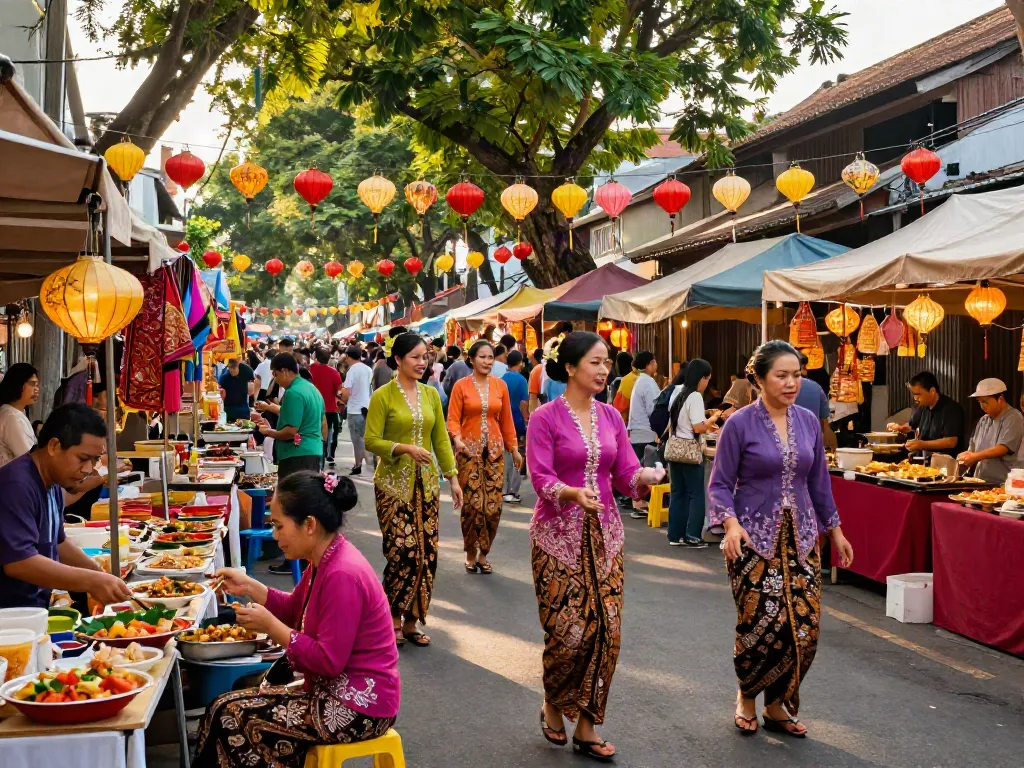 Celebration of Nyonya 4D heritage with vibrant festival attire and crafts.