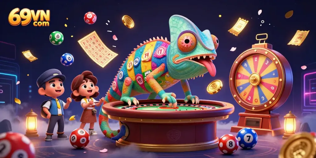 Experience thrilling wins at 69VN com with vibrant action in this exciting casino scene.