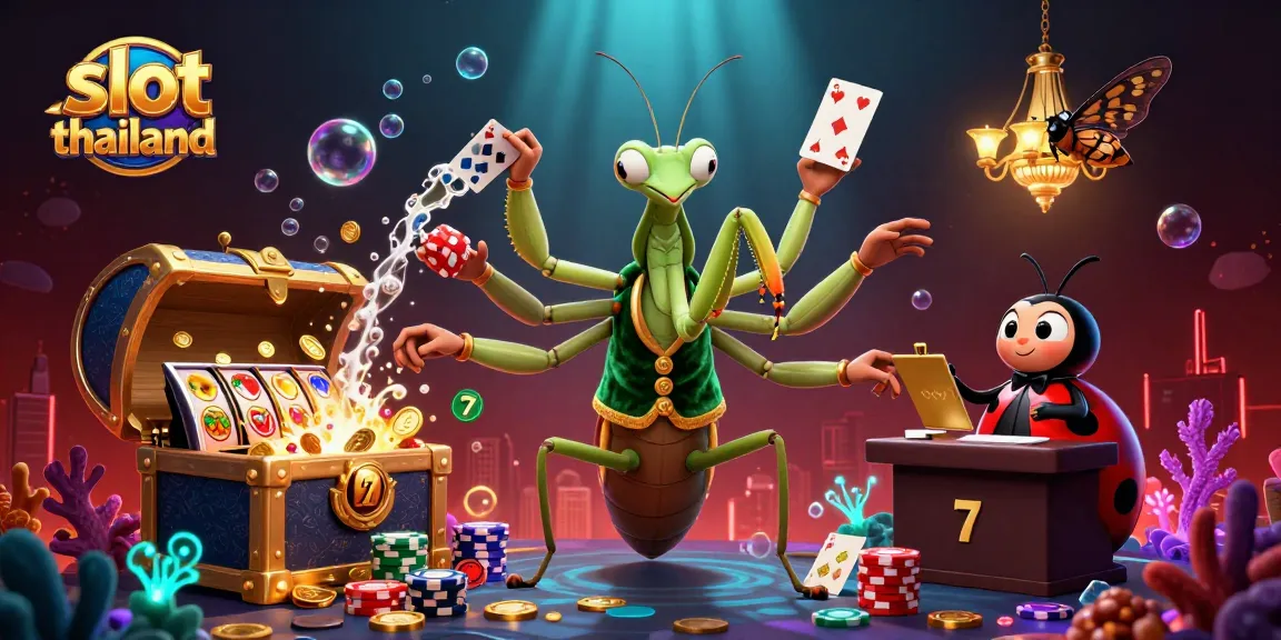Join the excitement of slot thailand with dynamic scenes of cartoon characters engaging in thrilling casino action.