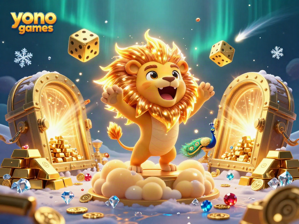 Play yono games in a vibrant undersea environment with gold treasures, dice, and animated characters.