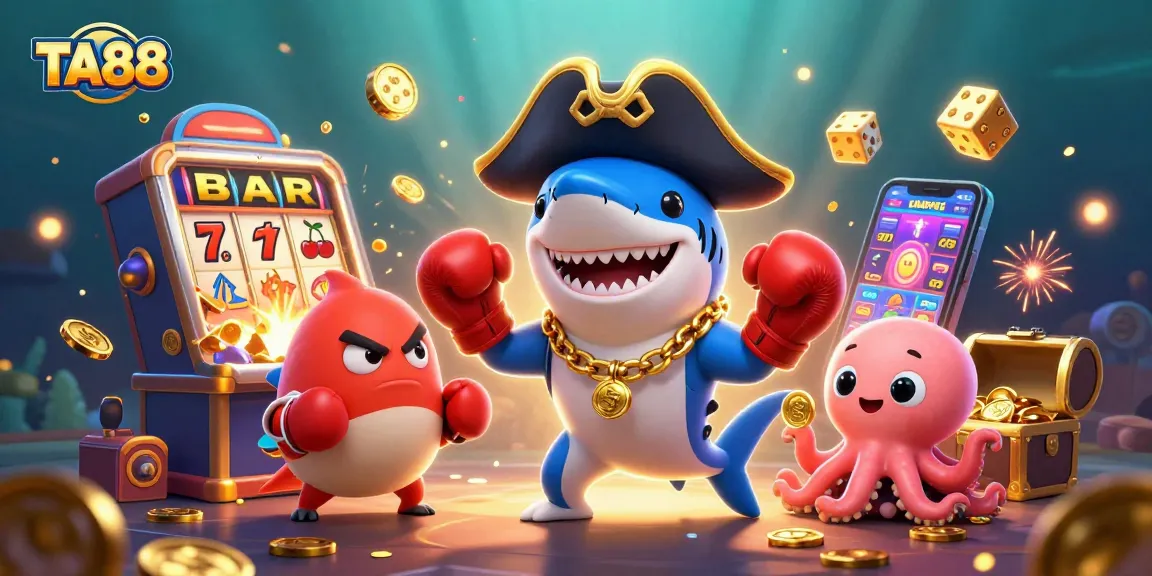 Experience thrilling wins at TA88 with an exciting pirate-themed casino jackpot scene!
