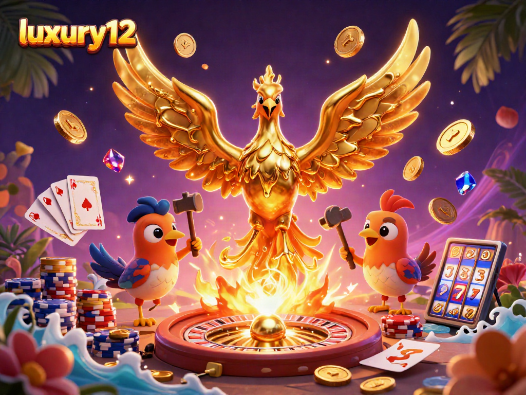 Menangkan permainan slot dengan luxury12 saat phoenix emas mengubah emas cair menjadi koin berkilau.