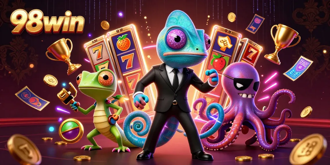 Experience thrilling gameplay with 98win's dynamic slot reels and exciting casino elements.