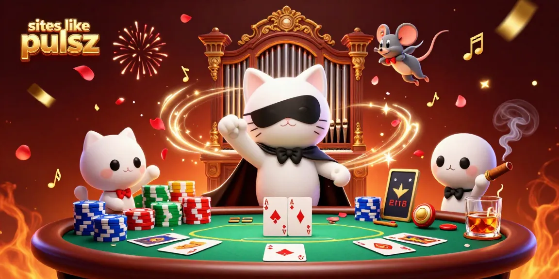 Discover exciting games at sites like pulsz with colorful slots and festive casino elements.