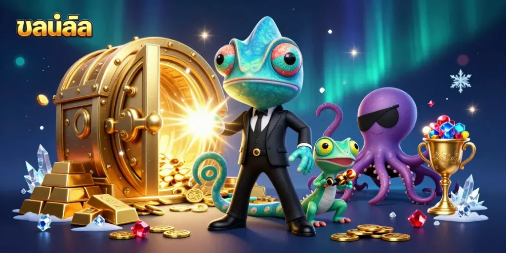 Watch the thrilling live action of บอลสด with the chameleon spy and his tools of the trade.